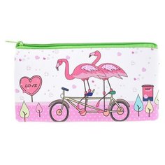 Папка на молнии A6+Фламинго (22x11см), толщина 1.00мм, материал полиуретан Centrum