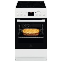 Плита электрическая Electrolux RKR560202W белый/черный, без крышки
