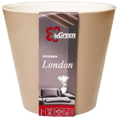 Горшок для цветов London 23 см, 5 л, молочный шоколад In Green