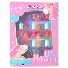 Набор косметики Мечты единорога 2 бальзама для губ, 5 лаков для ногтей Martinelia