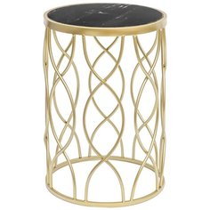 Столик интерьерный с черным мрамором 32x32x45см, Glasar ГЛАСАР