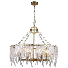 Люстра Favourite Lollipop 2764-8P, E14, 320 Вт, кол-во ламп: 8 шт., цвет арматуры: латунный, цвет плафона: бесцветный