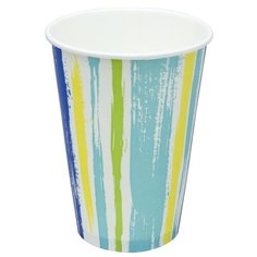 Стакан бумажный Papperskopp 300мл D90 мл 1-сл для холодных напитков ПОЛОСКИ
