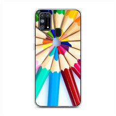 Силиконовый чехол "Цветные карандаши" на Samsung Galaxy M31 / Самсунг Галакси М31 Case Place