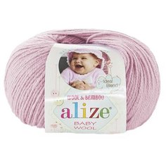 Пряжа Alize Baby Wool (Беби Вул) 752 розовый 40% шерсть, 20% бамбук, 40% акрил 50г 175м 5шт