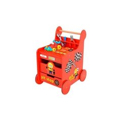 Игровой центр деревянная каталка детская с ручкой Мега Тойс Pit Stop игровой комплекс / инструменты детские для мальчиков / ходунки детские / тележка детская