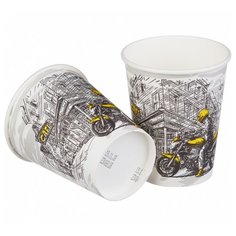 Стакан бумажный 250мл D80 мм 1-сл для горячих напитков BIG CITY LIFE PPS 1/50/1000 Papperskopp Rus