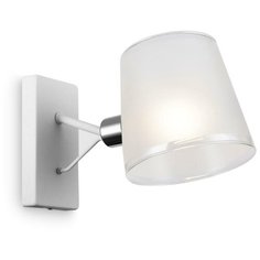 Настенный светильник FREYA Gino FR5108WL-01CH, E14, 40 Вт, кол-во ламп: 1 шт., цвет арматуры: хромовый, цвет плафона: белый