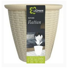 Кашпо, Горшок для цветов InGreen, Сливочный, 21.5 см х 21 см х 21 см4.5 л, 1 шт