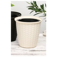 Кашпо InGreen, Сливочный, 19 см х 18 см х 18 см, 3 л, 1 шт