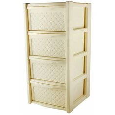 Комод Виола, 4 ящ 39х39x82,5 см, elfplast