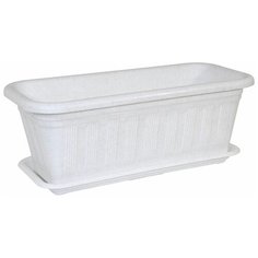 Ящик для цветов Милих пластик, мрамор, 17 см х 40 см