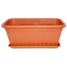 Ящик для цветов Милих пластик, терракот, 18 см х 15 см х 30 см