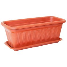 Ящик для цветов Милих пластик, терракот, 20 см х 17 см х 40 см, 1 шт