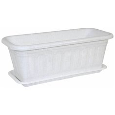 Ящик для цветов Милих пластик, мрамор, 18 см х 15 см х 30 см