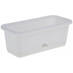 Ящик для цветов Милих пластик, мрамор, 17 см х 40 см