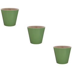 Горшок для цветов InGreen, Оливка , 14,5 см х 16.5 см х 16.5 см, 1.6 л, 3 шт