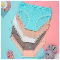 Трусы детские для девочек набор из 5 шт. слипы Звездочки, от 6 до 7 лет Donella