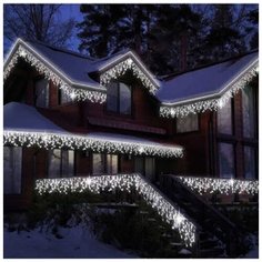 Новогодняя уличная светодиодная гирлянда Бахрома 20 м белый Baziator