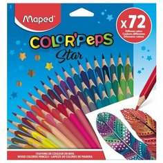 Карандаши цветные Maped Карандаши цветные 72 цвета MAPED "COLORPEPS STRONG" пластиковые
