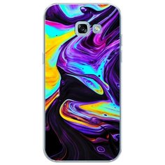Силиконовый чехол "Фиолетовый флюид арт" на Samsung Galaxy A5 2017 / Самсунг Галакси А5 2017 Case Place