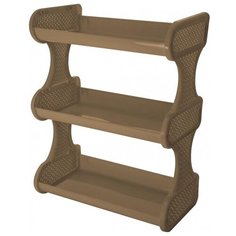 Полка Навесная трехсекционная AJUR Кофейный BranQ