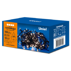 Гирлянда светодиодная электрическая 10 м 100 LED белый свет Uniel