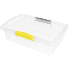 Ящик для хранения LACONIC MINI с защелками 1,25 л Желтый/Серый BranQ