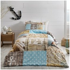 Детское постельное белье Tivolyo Home SAILOR хлопковой сатин делюкс 1,5 спальный