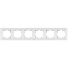 Рамка Panasonic Arkedia (WMTF08062WH-RU) 6x гориз.мон. пластик белый (упак.:1шт)