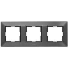 Рамка Panasonic Arkedia Slim (WNTF08032DG-RU) 3x гориз.мон. пластик дымчатый (упак.:1шт)