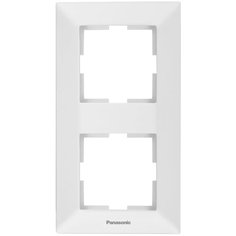Рамка Panasonic Arkedia (WMTF08122WH-RU) 2x верт.монт. пластик белый (упак.:1шт)