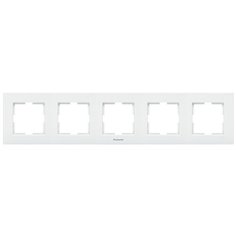 Рамка Panasonic Karre Plus (WKTF08052WH- RU) 5x гориз. мон. пластик белый (упак1шт)