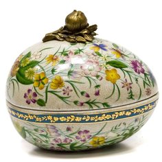 Шкатулка Яйцо Meadow под старину 17x13x15см ГЛАСАР