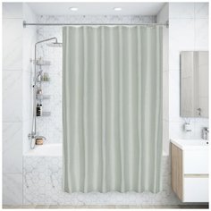 Штора для ванны Forest 180x200 см, полиэстер, цвет серебряный Fixsen