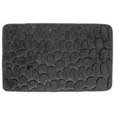 Коврик для ванной Grampus 80х50 см цвет чёрный 81974154