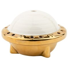 Статуэтка Феникс Present Летающая тарелка, 11 см золотой/белый