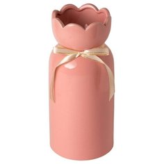 Ваза Феникс Present Серый цветок 82925/ Розовый цветок 82924, розовый