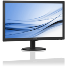 Монитор жидкокристаллический PHILIPS Монитор LCD 21.5 169 1920х1080FHD TFT, nonGLARE, 250cdm2, H170V160, 10001, 10M1, 16.7M, 5ms, VGA, DVI, Tilt, 3Y, Black