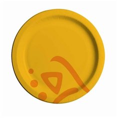 Тарелка одноразовая Huhtamaki Whizz бумажная разноцветная 230 мм 50 штук в упаковке