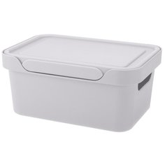 Econova Ящик с крышкой универсальный Luxe 27 x 19 x 12 см светло-серый