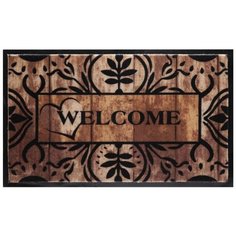 Коврик Inspire Welcome 45x75 см, полиэстер на ПВХ, цвет коричневый