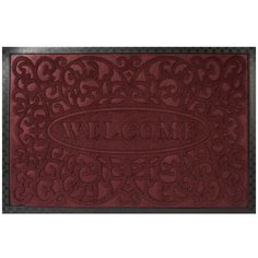 Коврик Inspire Lenzo 40x60 см, полиэфир/резина, цвет бордовый