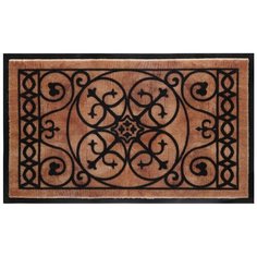 Коврик Inspire Retro 45x75 см, полиэстер на ПВХ, цвет коричневый