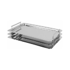 Поднос прямоугольный с ручкой; сталь APS
