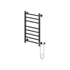 Полотенцесушитель Электрич. кабельный Ника STEP-1 80/40 RAL9005 черный матовый правый тэн Nika