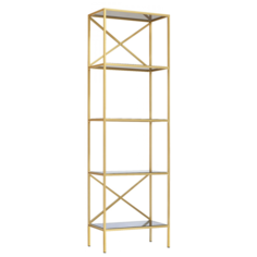 Стеллаж KARIN, золотой/стекло, 550х300х1750 Greenween