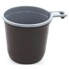 Комус Чашка одноразовая кофейная пластиковая Бюджет 200 мл, 50 шт., коричневый