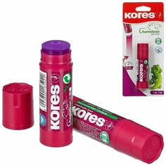 Клей-карандаш Kores "Chameleon", 15 г, цветной, исчезающий цвет