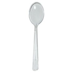 Ложка одноразовая столовая, прозрачная, 180 мм, 50 штук Комус